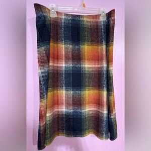 Southern Lady Colorful Plaid A-Line Skirt
